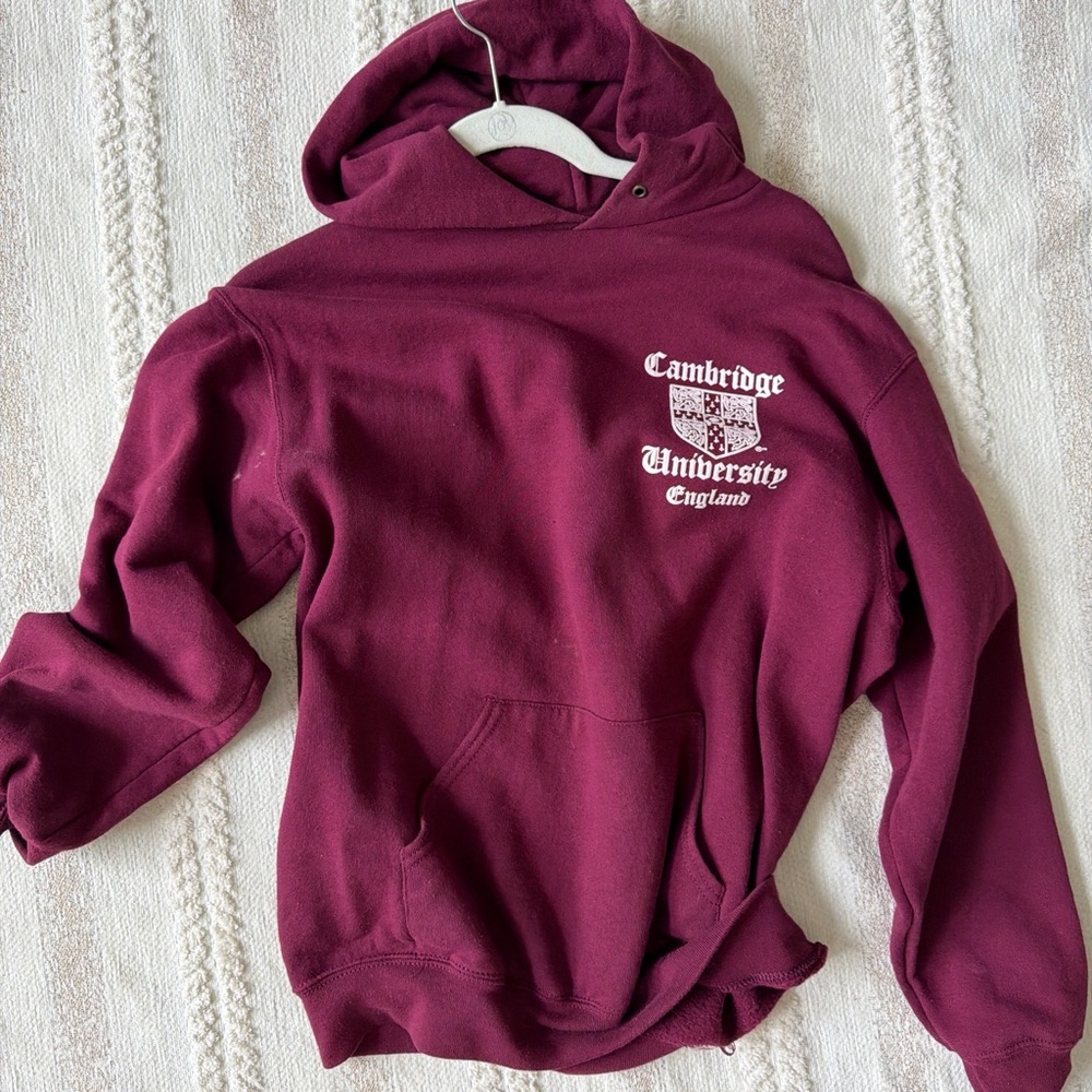 Cambridge Burgundy University Hoodie